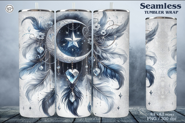 Boho Celestial Tumbler Wrap 20 oz