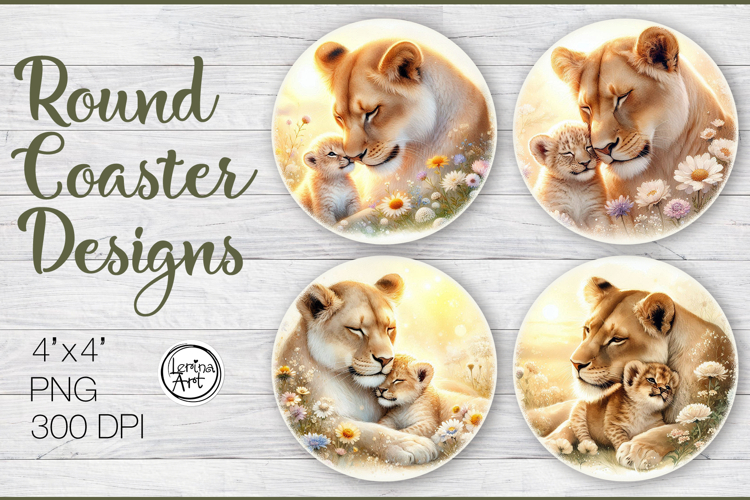 Mothers love Coaster Sublimation, 4 PNG