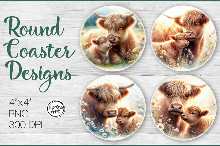 Mothers love Coaster Sublimation, 4 PNG