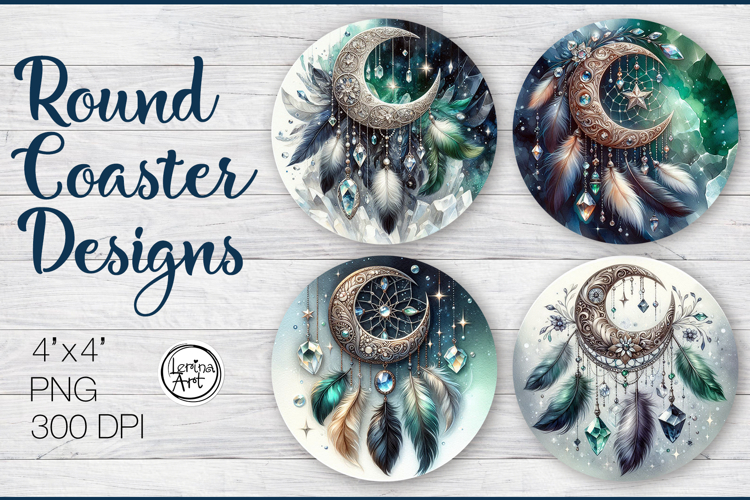 Dream Catcher Coaster Sublimation, 4 PNG