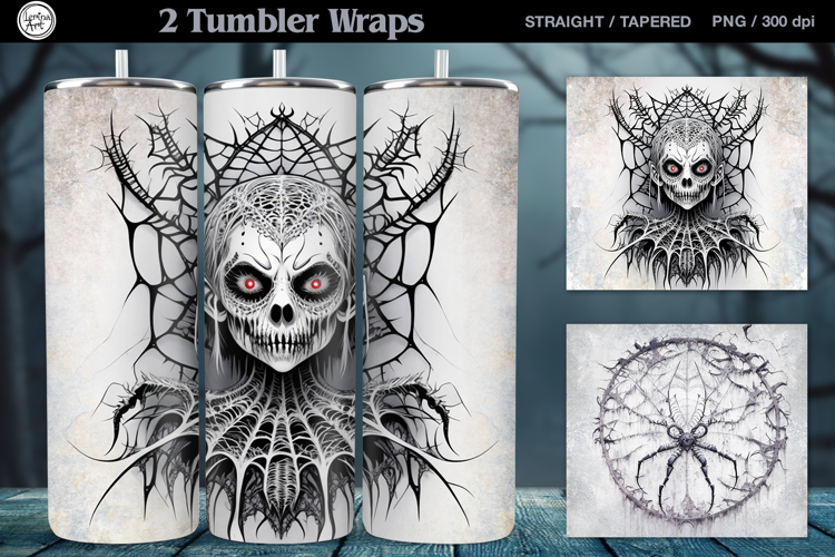 2 Scary Tumbler Wrap Sublimations, 20 oz