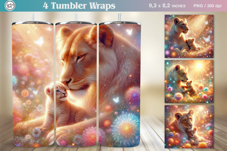 4 Mother and Baby Tumbler Sublimation, 20 oz Tumbler Wrap