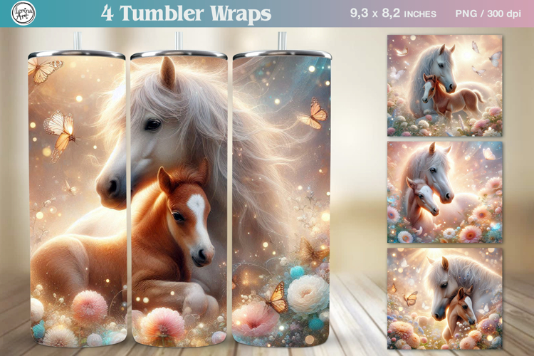 4 Mother and Baby Tumbler Sublimation, 20 oz Tumbler Wrap