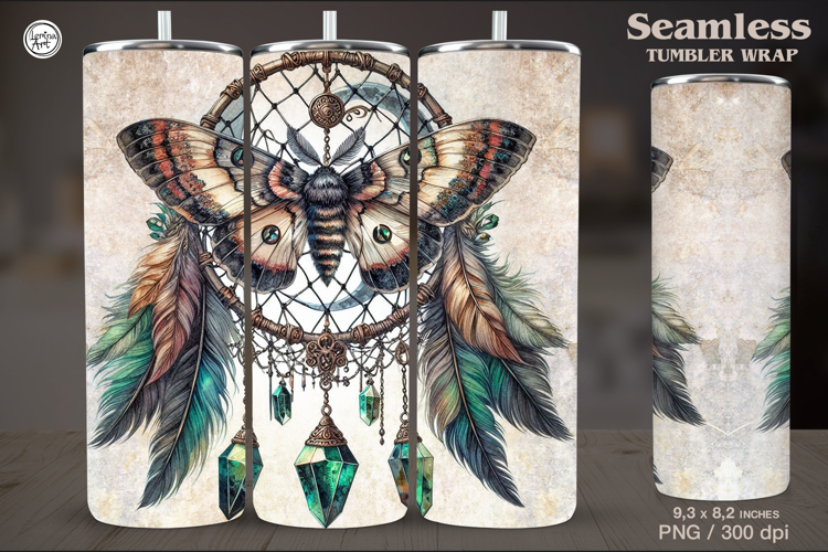 Butterfly Dreamcatcher Tumbler Sublimation, 20 oz Tumbler