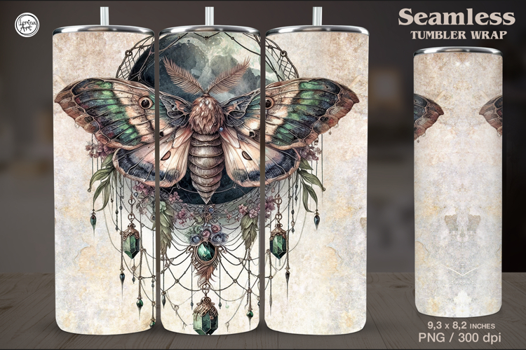 Boho Butterfly Dreamcatcher Tumbler Sublimation, 20 oz