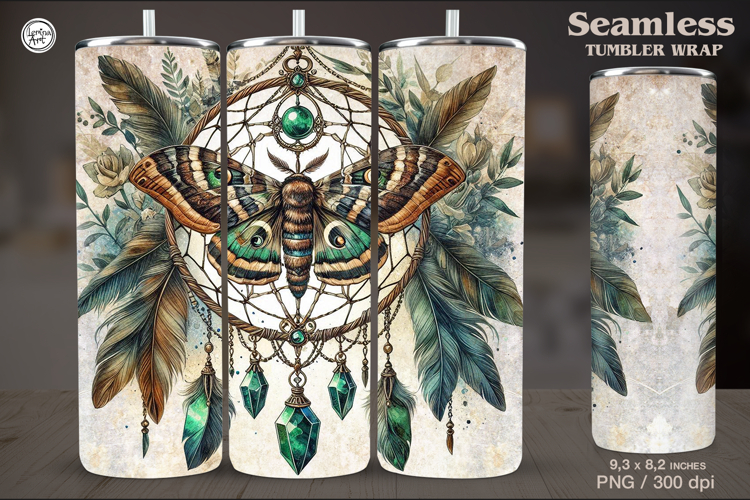 Boho Butterfly Dreamcatcher Tumbler Sublimation, 20 oz