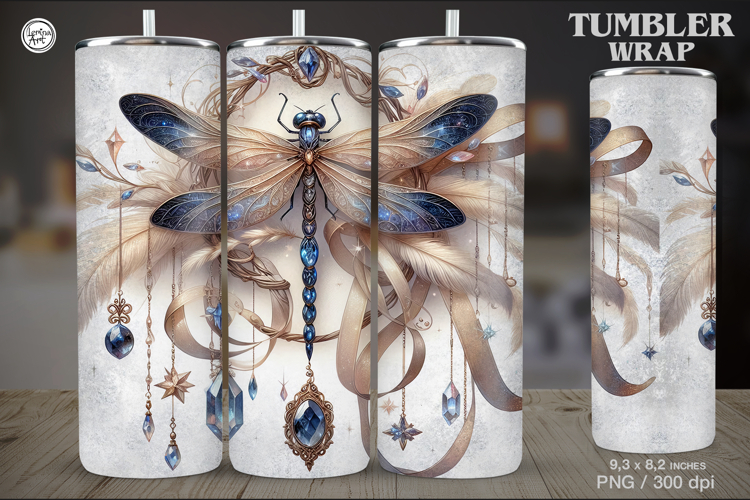 Dragonfly Dreamcatcher Tumbler Sublimation, 20 oz Tumbler