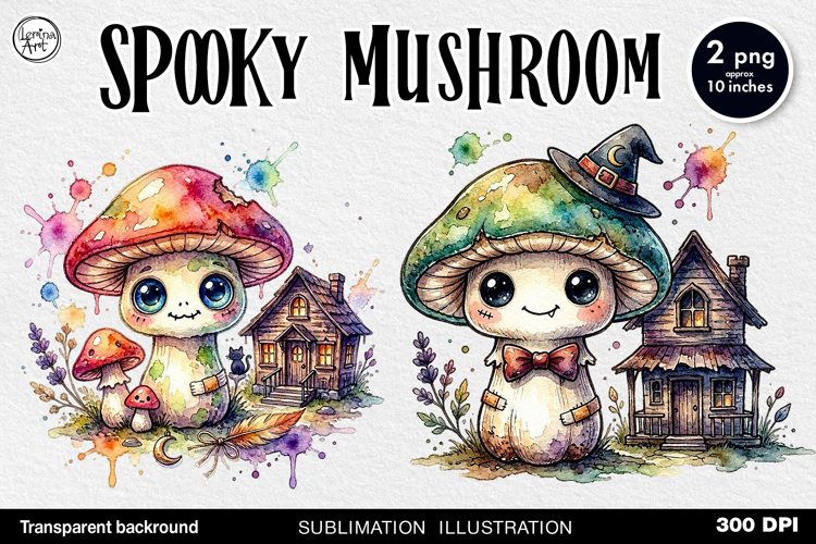 Spooky Mushroom. PNG sublimation