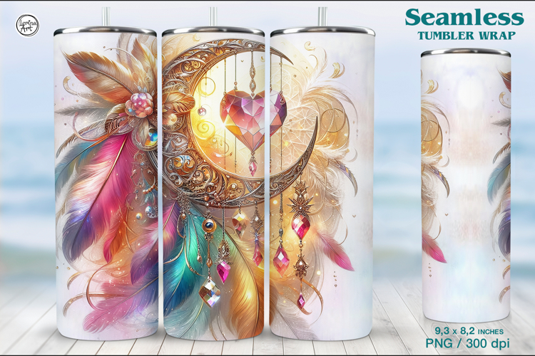 Boho Celestial Tumbler Wrap 20 oz