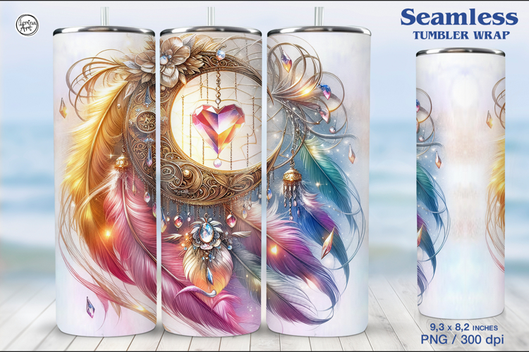 Boho Celestial Tumbler Wrap 20 oz