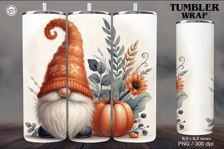Halloween / Gnome / Tumbler Sublimation / 20 oz Tumbler Wrap