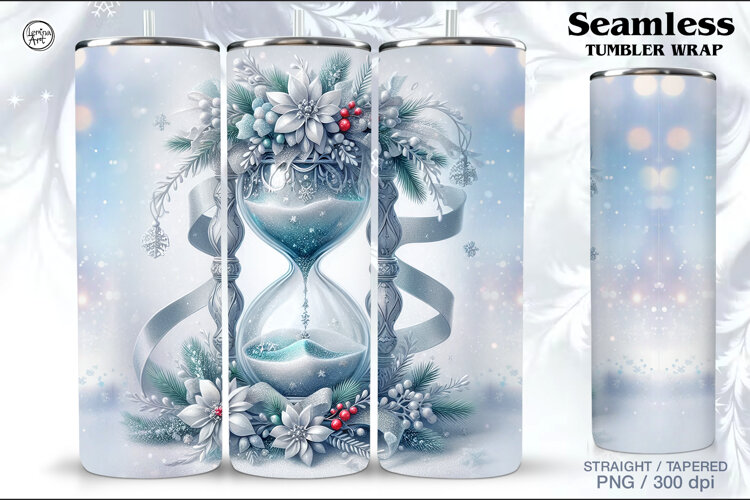Winter Christmas Seamless Tumbler Wrap 20 oz example image 1