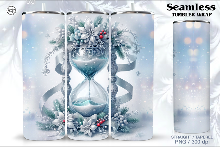 Winter Christmas Seamless Tumbler Wrap 20 oz