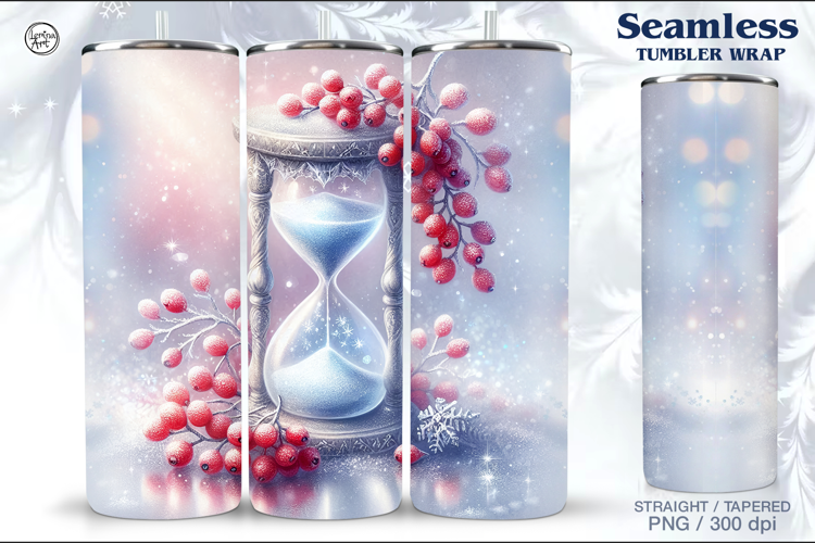 Winter Christmas Seamless Tumbler Wrap 20 oz