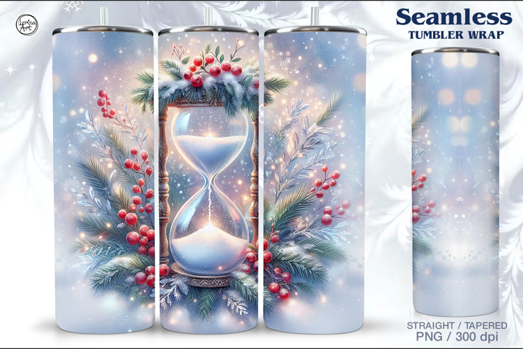 Winter Christmas Seamless Tumbler Wrap 20 oz