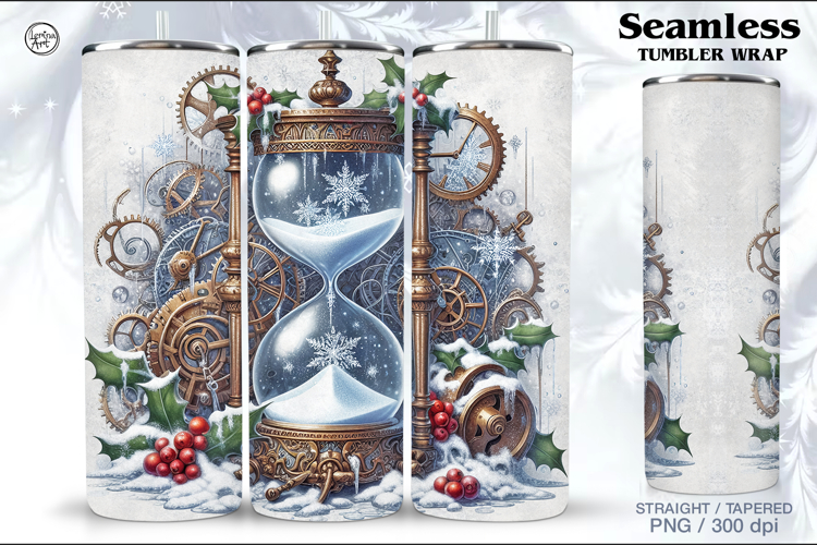 Winter Christmas Seamless Tumbler Wrap 20 oz