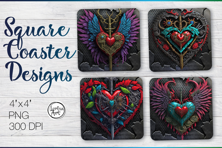 Steampunk Coaster Sublimation, Under the Sky