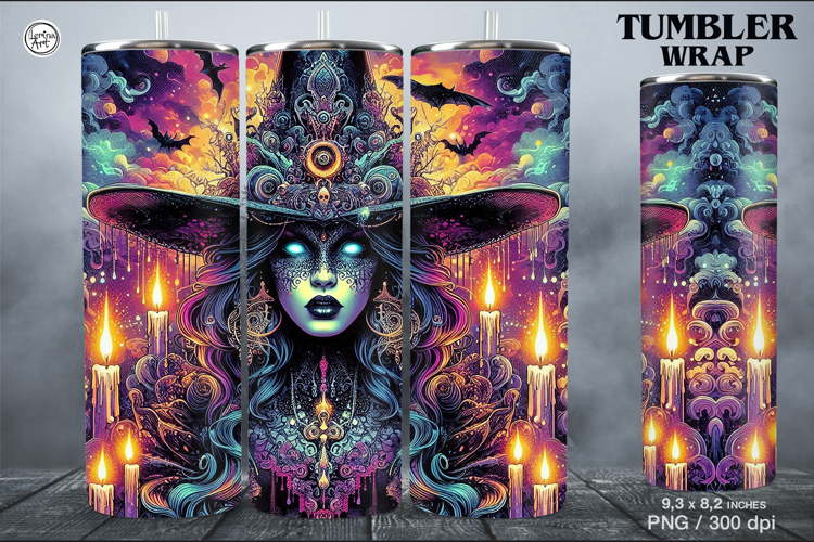Halloween / Witch / Tumbler Sublimation / 20 oz Tumbler Wrap