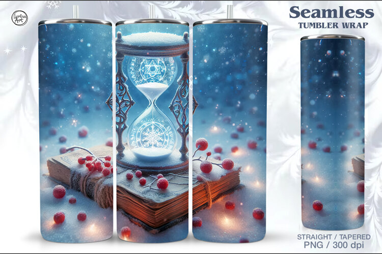 Winter Christmas Seamless Tumbler Wrap 20 oz
