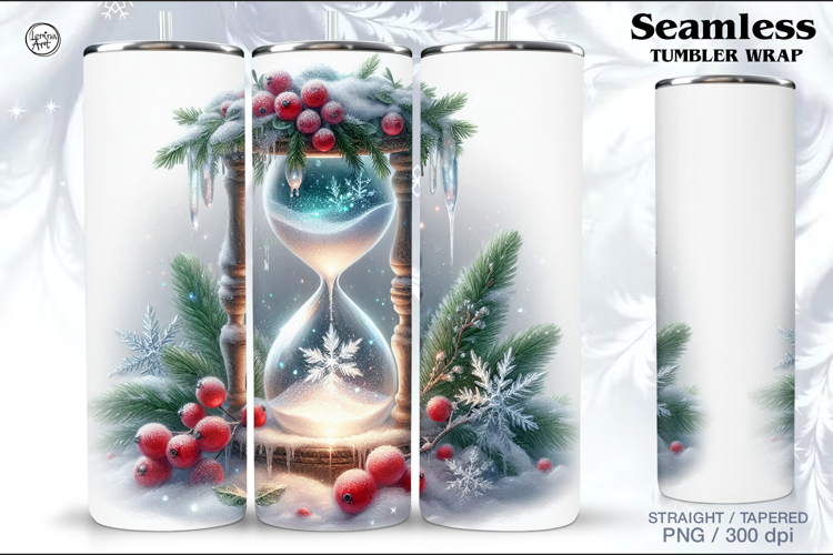 Winter Christmas Seamless Tumbler Wrap 20 oz