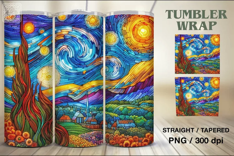 Stained Glass Tumbler, 20 oz Tumbler Wrap