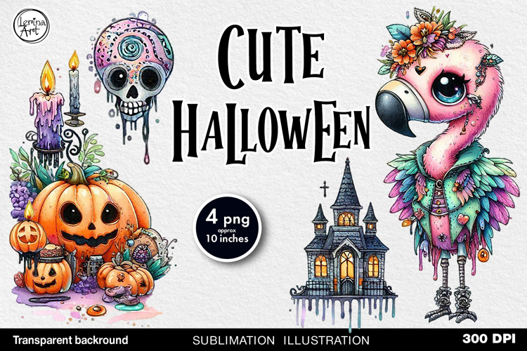 Whimsical Halloween Bird. PNG sublimation