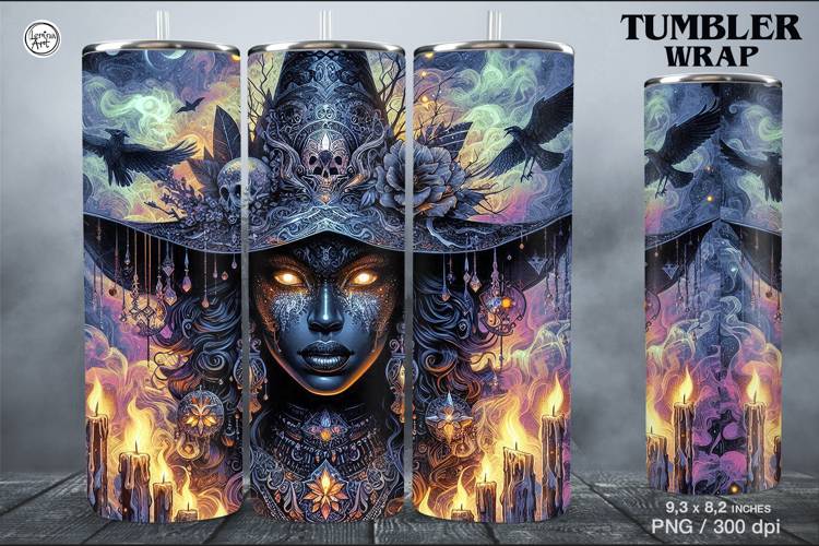 Halloween / Witch / Tumbler Sublimation / 20 oz Tumbler Wrap