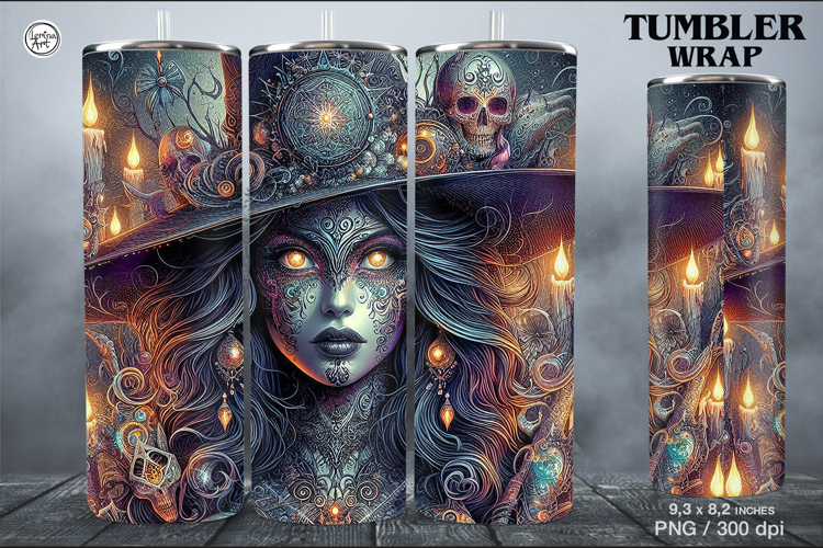 Halloween / Witch / Tumbler Sublimation / 20 oz Tumbler Wrap