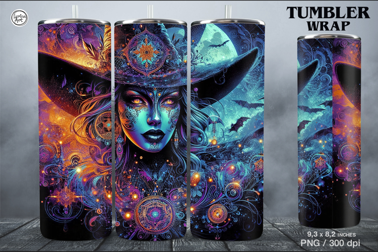 Halloween / Witch / Tumbler Sublimation / 20 oz Tumbler Wrap