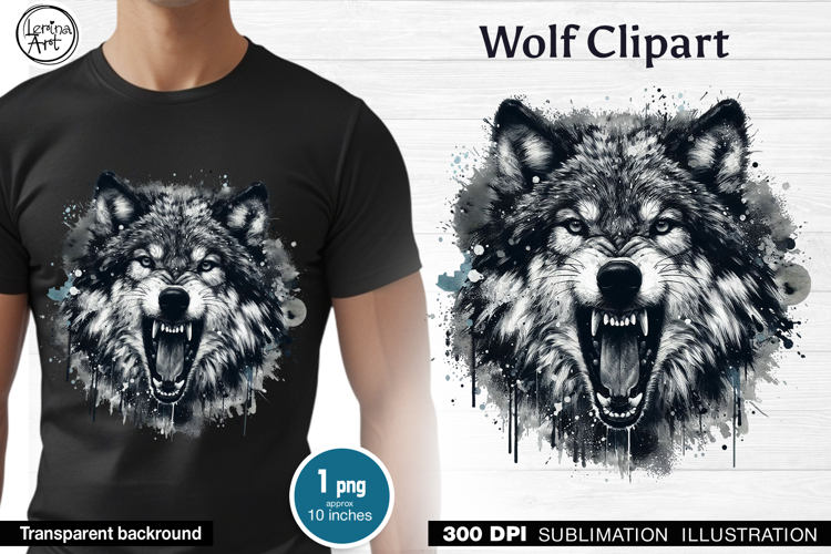 Wolf Sublimation design PNG