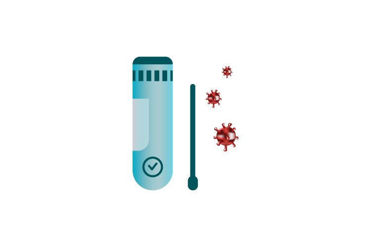 Covid-19 test illustration design vector