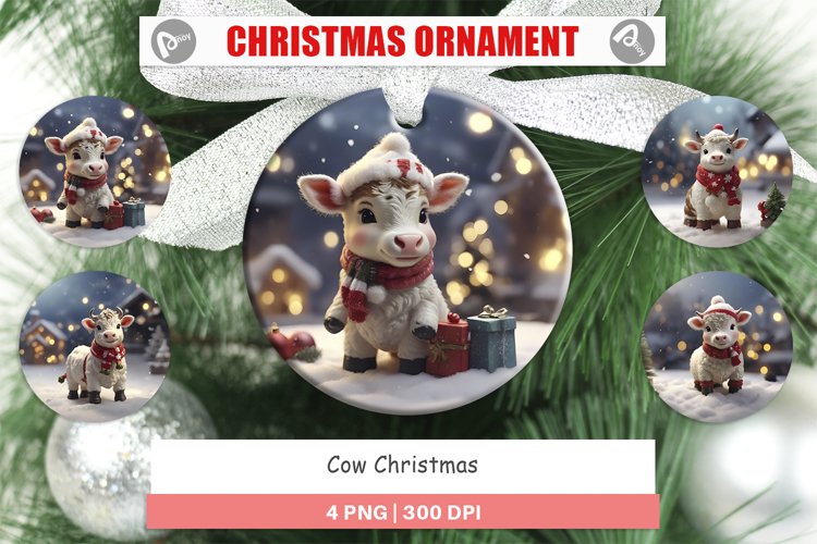 Christmas Ornaments Cow Christmas