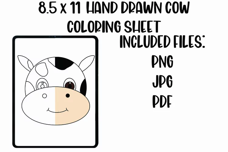 Cow Coloring Sheet for Kids