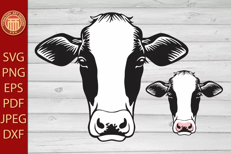 Cow Head - eps, jpg, dxf, svg, pdf, png files