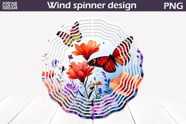 Butterfly Floral Wind Spinner | Summer Wind Spinner