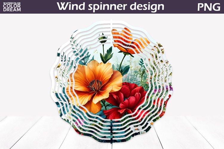 3D Floral Wind Spinner | Flowers Wind Spinner