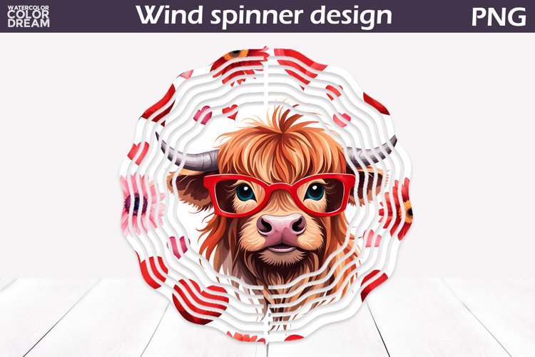 Highland Cow Wind Spinner | Cute Cow Wind Spinner