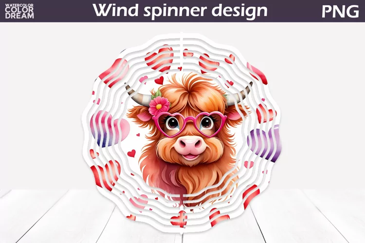 Highland Cow Wind Spinner | Cute Cow Wind Spinner