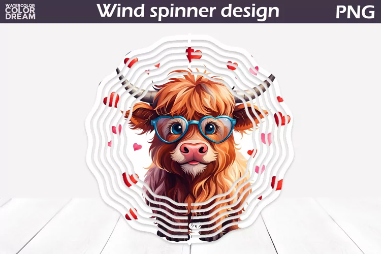 Highland Cow Wind Spinner | Cute Cow Wind Spinner