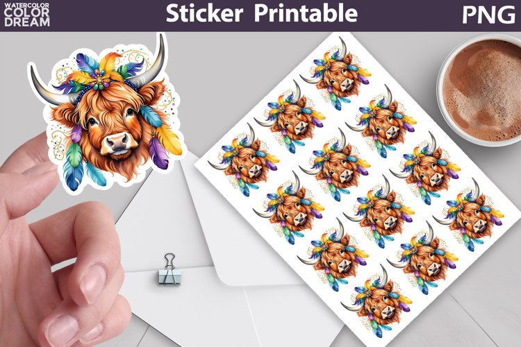 Cow Mardi Grass Sticker Printable | Mardi Grass Sticker