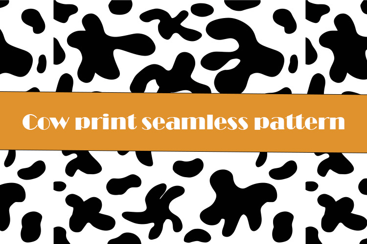 Seamless Cow Print Pattern Digital Paper