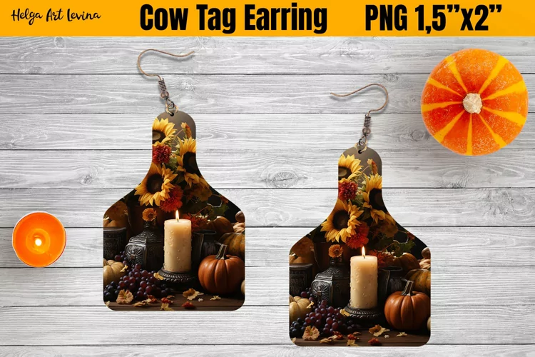 Cow Tag Earring Sublimation