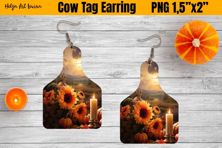 Cow Tag Earring Sublimation