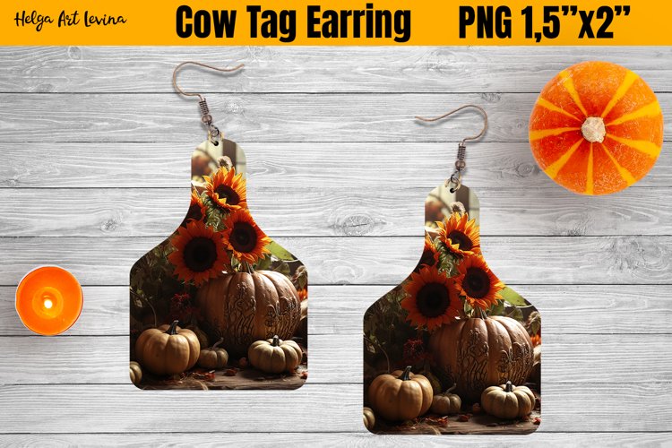 Cow Tag Earring Sublimation