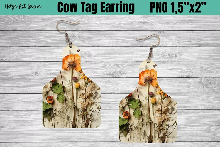 Cow Tag Earring Sublimation