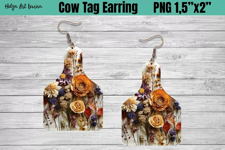 Cow Tag Earring Sublimation