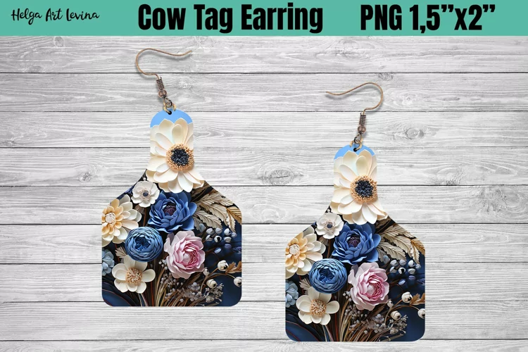 Cow Tag Earring Sublimation