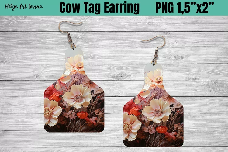Cow Tag Earring Sublimation