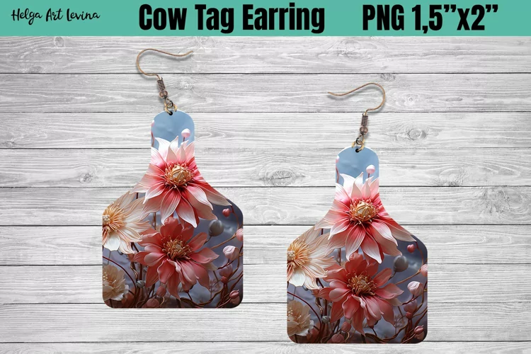 Cow Tag Earring Sublimation