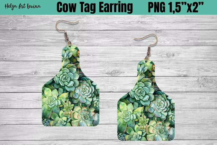 Cow Tag Earring Sublimation
